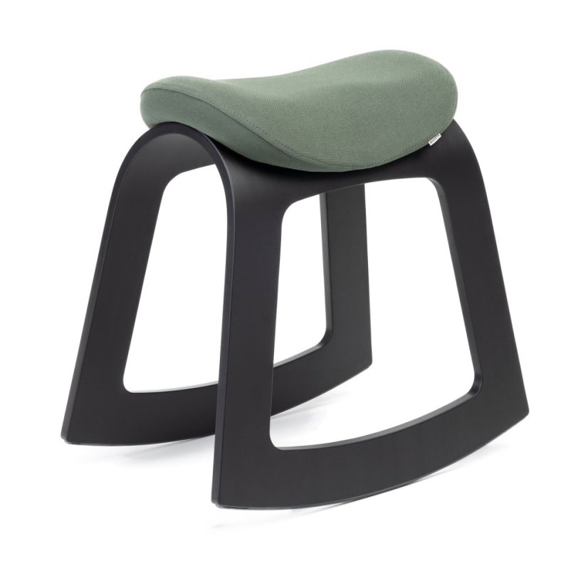 Balanční židle Muista Black Wood - Varianta potahu: Muista Green Polyester