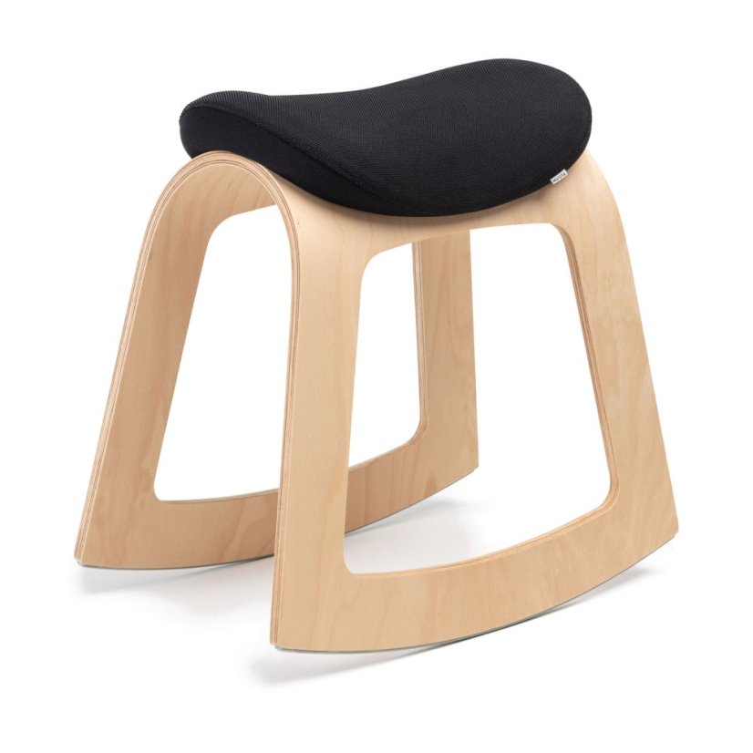 Balanční židle Muista Clear Wood - Varianta potahu: Muista Black Polyester