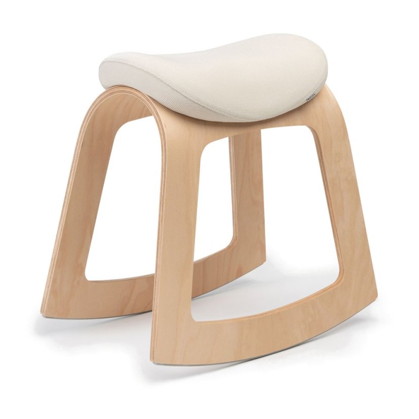 Balanční židle Muista Clear Wood - Varianta potahu: Muista Creme Polyester