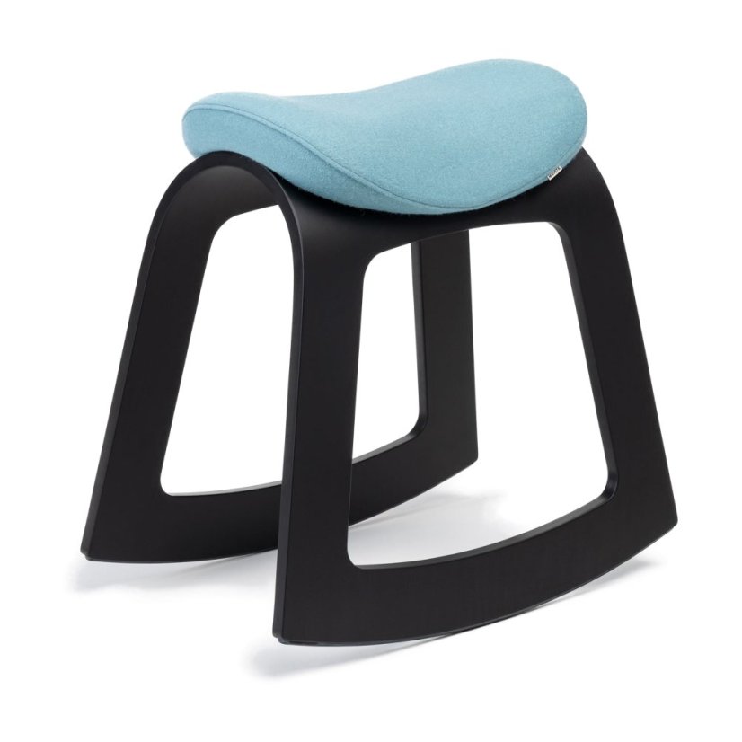 Balanční židle Muista Black Wood - Varianta potahu: Muista Blue Wool