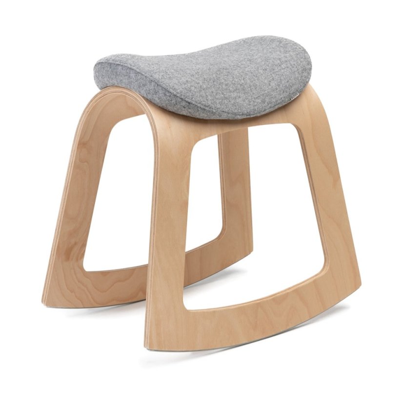 Balanční židle Muista Clear Wood - Varianta potahu: Muista Grey Wool