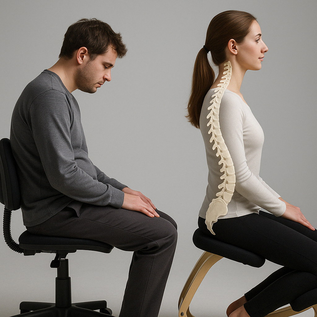 Klekací židle vs. klasická židle